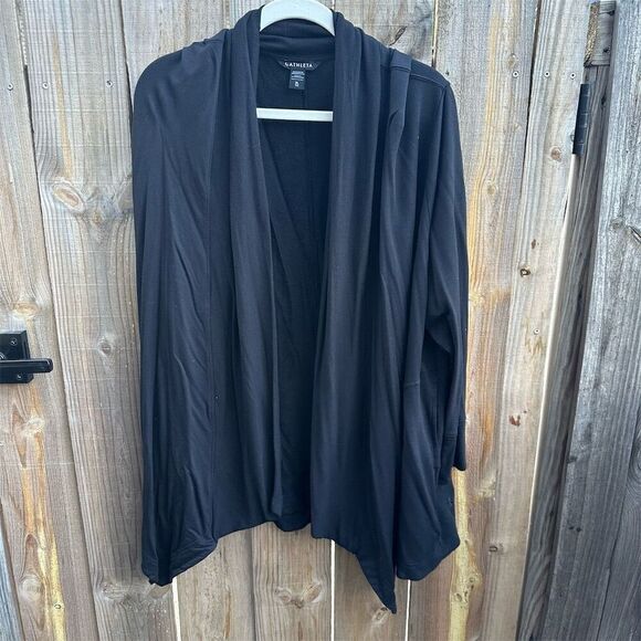 Athleta Women's XL Black Open Front Cardigan Sweater Long Sleeve - Picture 1 of 3